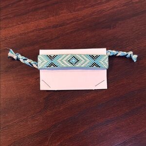 Handwoven Blue and White Bracelet